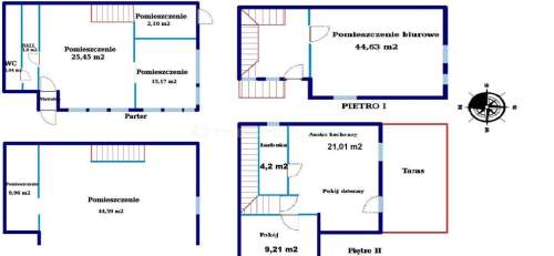 Obiekt z lokalami 177 m2,Centrum Pruszkowa 