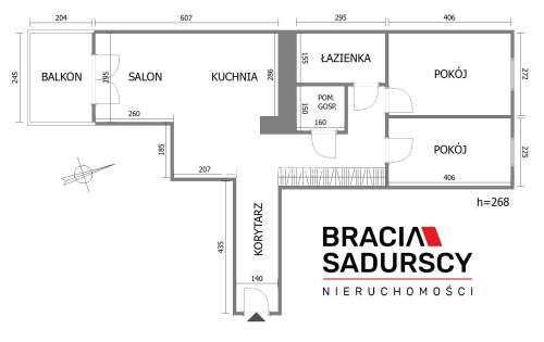 Mieszkanie na sprzedaż, 66 m2, Kraków