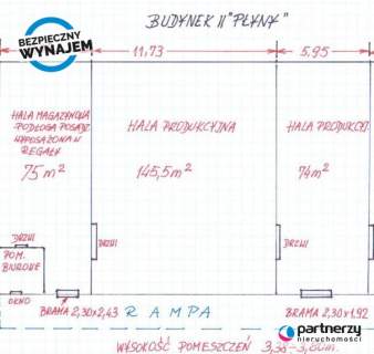 Magazyn z rampą 292 m2 Pruszcz Gdański