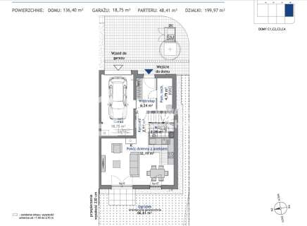 Dom szeregowy z garażem - 185m2 - Gdańsk Morena