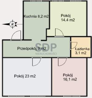 3 pokoje z osobną kuchnią 3 minuty od Pl.Solnego