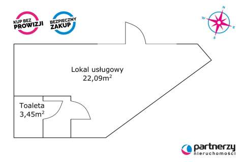 Lokal Gdynia Dąbrowa 26,4 m2 Idealny pod gabinet