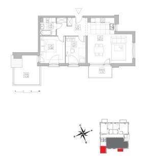 Mieszkanie 3 pokojowe, taras, balkon, kameralne osiedle w Redzie