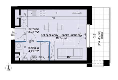 Słoneczna kawalerka z dużą loggią Lokalizacja top